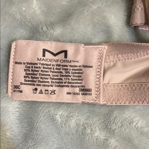 Maidenform 36 C Padded Lace Bra in Mauve - Picture 5 of 6